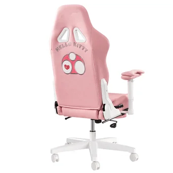 Sanrio Pink Desk Armless Computer Chairs Larger Seat Kawaii Hello Kitty New  Adjustable Anime 360° Swivel Rolling Office Chair - AliExpress