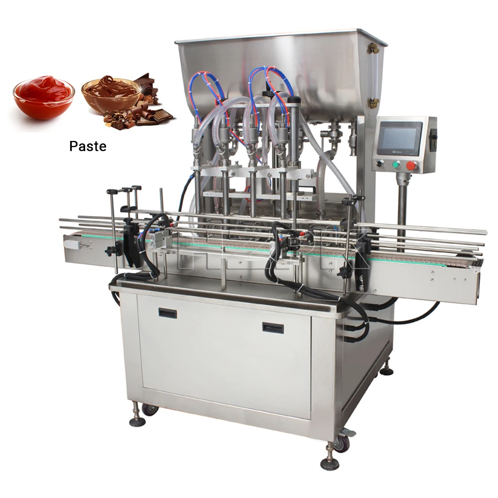 HZPK Rotor Pump Lobe High Viscosity Thick Sauce Paste Lotion Automatic Liquid Filling Machine 500 ml