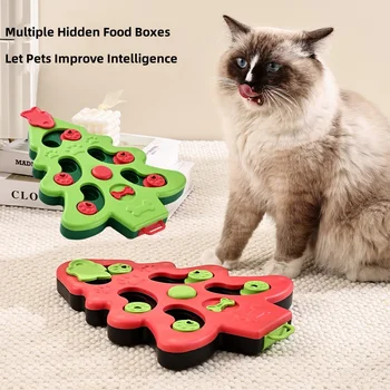 Dog Cat Educational Toy Pet Leaky Food Puzzle Release Intelligence Dog Bowl Christmas Toys