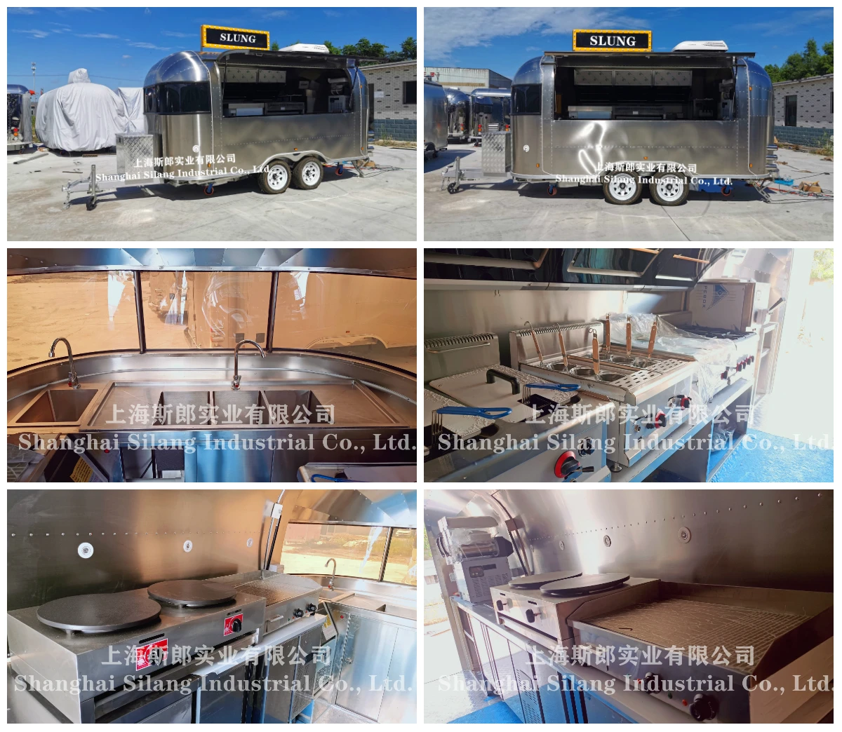 Pizza Trailer Vintage Mobile Kitchen Restaurant Hot Dog Vending Cart Beer Bar Airstream Food Truck manufacture