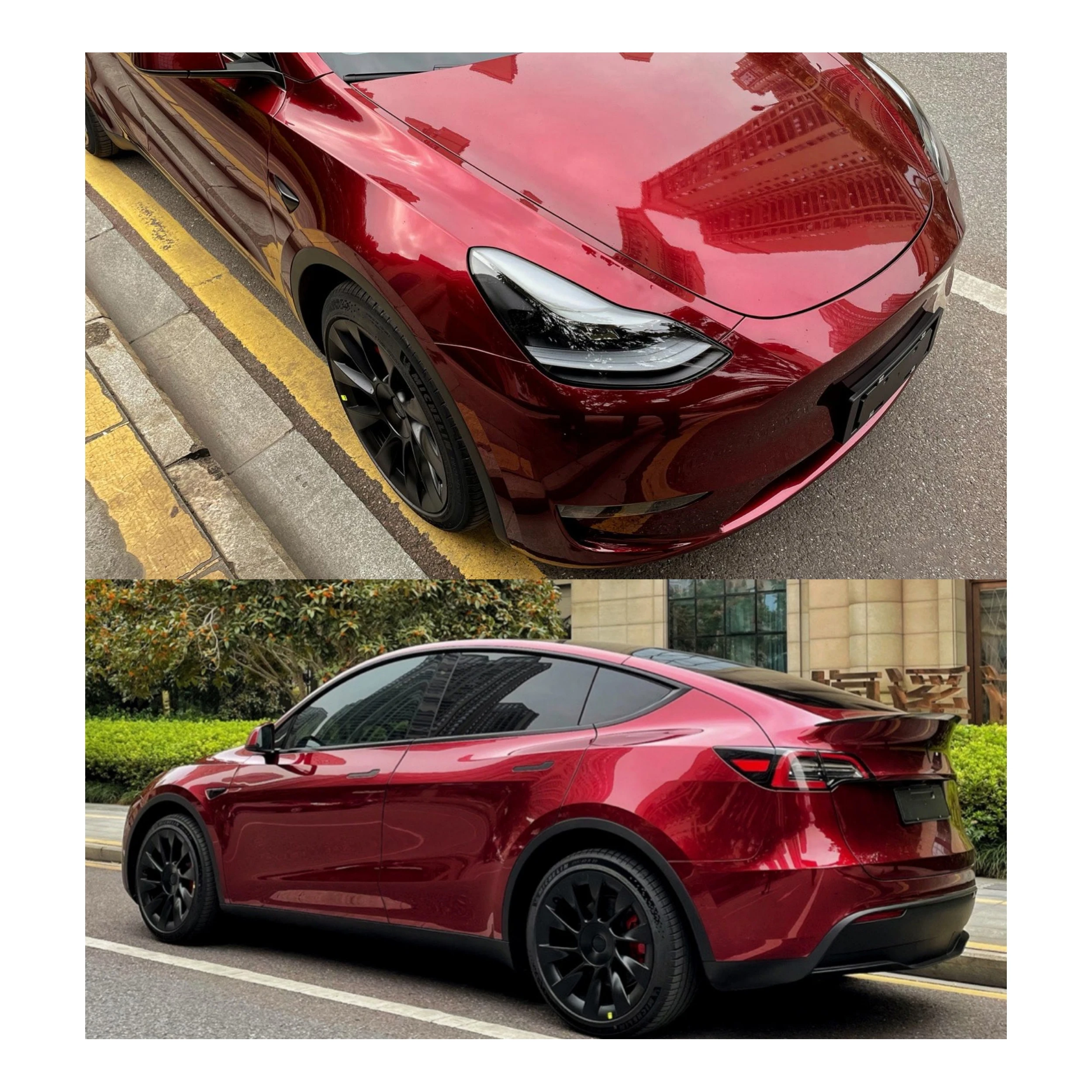 自動車ボディ用スーパーグロスカラードラゴンブラッドレッド装飾PVC