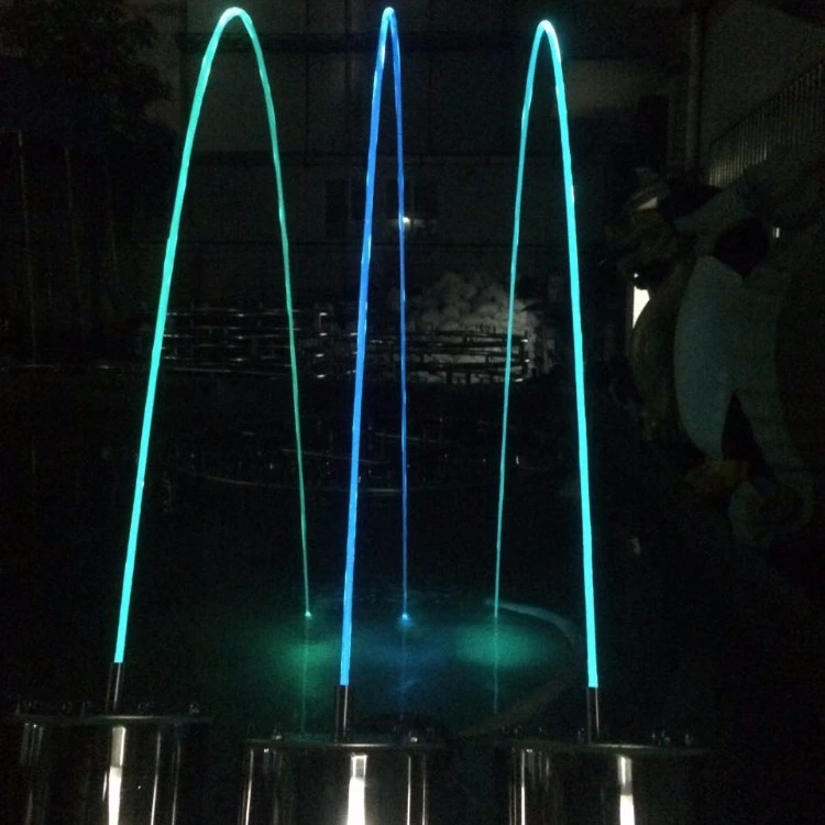 Continuous Laminar Cutter Jumping Fountain Color Control Swimming Pool Deck Jets Led