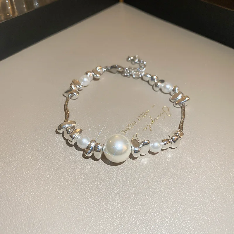 New Irregularly Trending Fashion Pearl Necklace and Bracelet Sets Luxury Design Necklaces Set