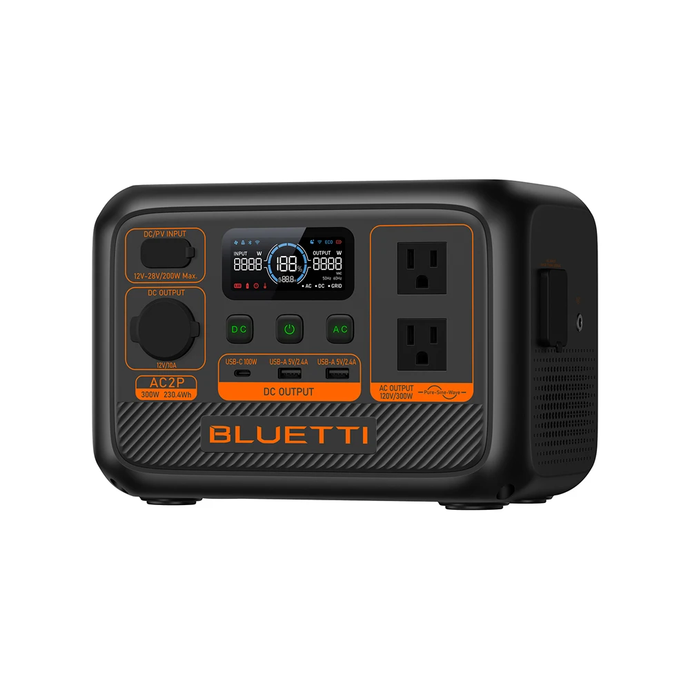 Bluetti AC2P Off Grid Solar Power Generator Solar Power Station 12v Lifepo4 Battery