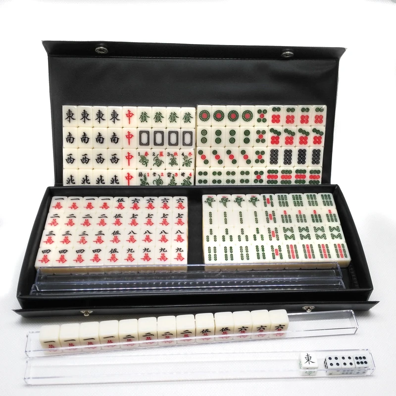 Source Wholesale white ivory Jade color 2.0cm Chinese Mahjong Custom High  Quality Mini Acrylic Mahjong Set on m.