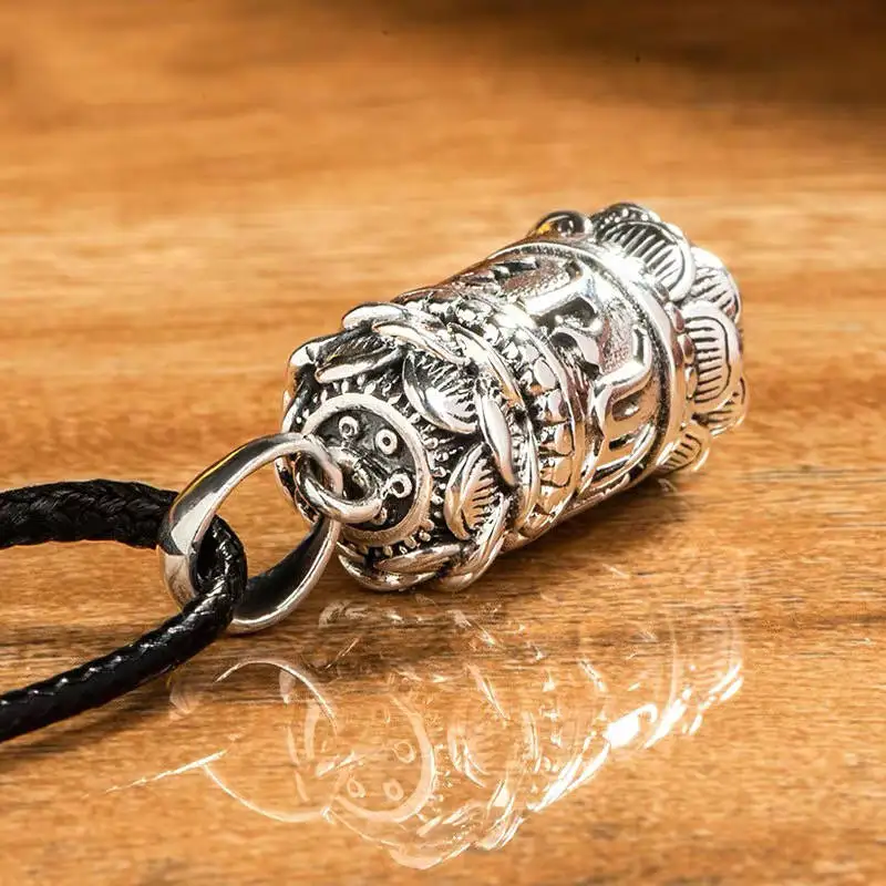 Pendentif étoile Tibétaine En Argent Plaqué - Chaîne 16 Pouces - Fait Main UK