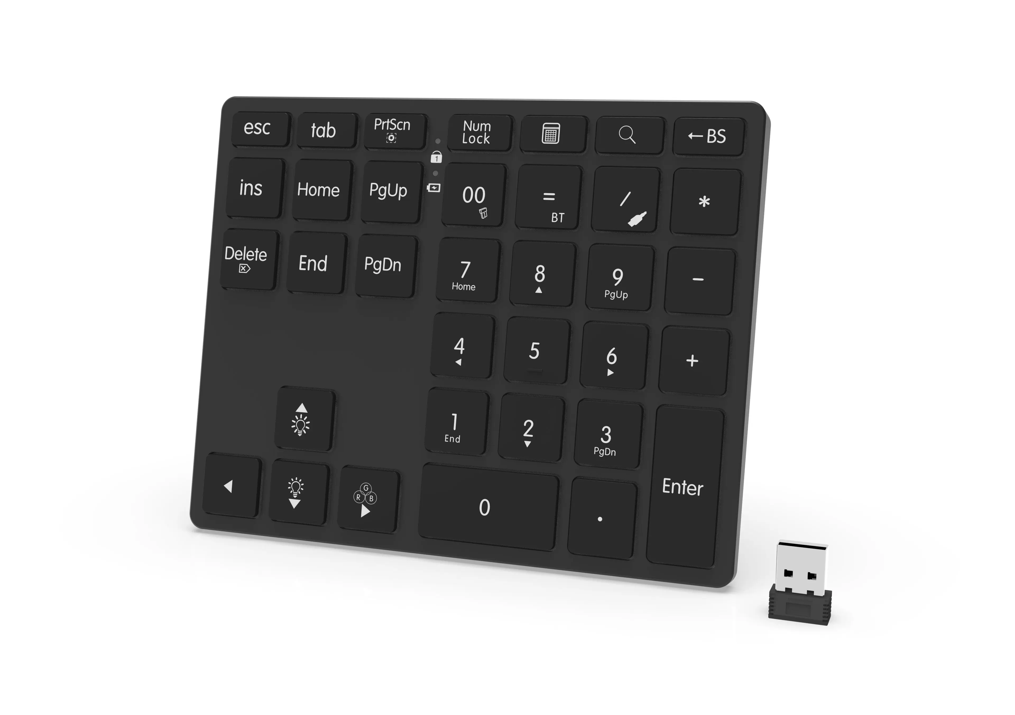 35-Key External Data Input Mini Wireless BT Keyboard for Tablet & Laptop Touchpad Feature Digital Keypad Switches