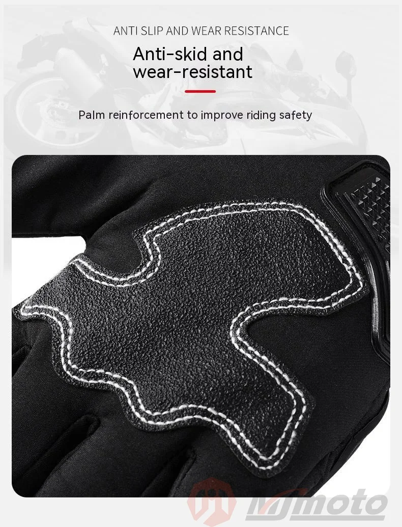 Guanti Da Ciclismo Invernali Uomo E Donna, Impermeabili E Antivento, Touch Screen Su Pollice E Indice, Palmo Antiscivolo, Strisce Riflettenti, Taglie M/L/XL/XXL - 3