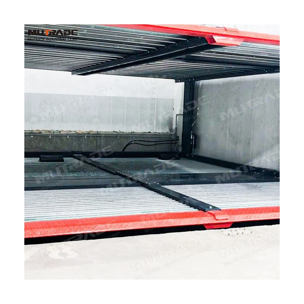 Two Post Double Unit Parklift Hydraulic Underground Vertical Stacker Pit Parking Lift