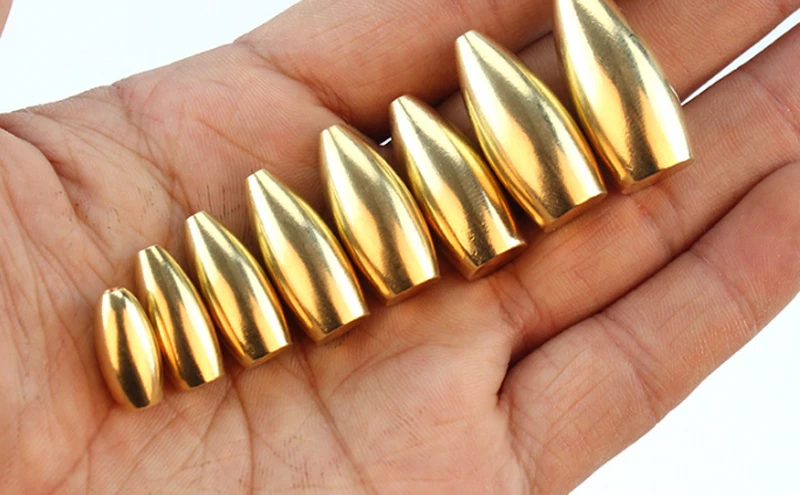 Grohandel 1,8g-21g Messing-Angelbleie, Wurmgewichte, Kegelfrmige  Bleigewichte, Kupfer-Angelbleie
