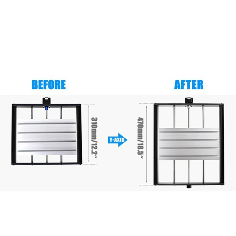CNC 3018 Pro Y-Axis Extension FULL Kit 3018 Machine Accessories Upgrade to  3040