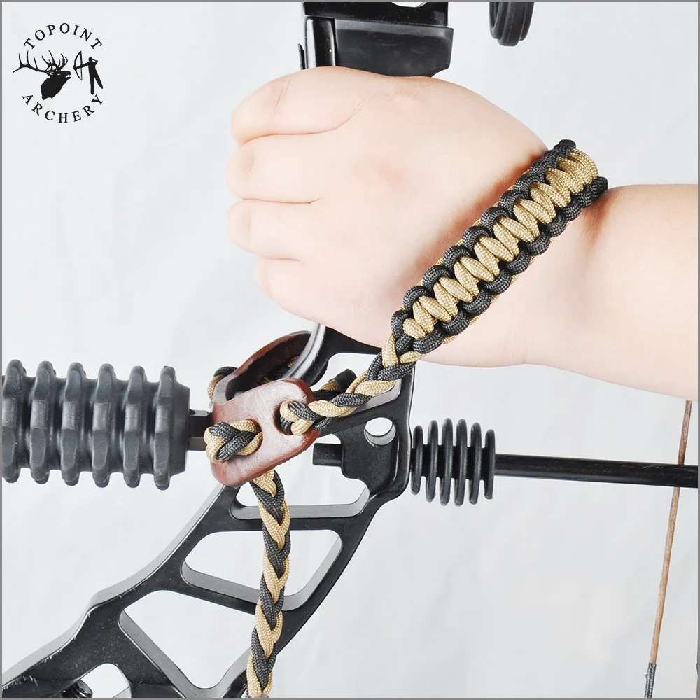 Archery Compound Bow Wrist Sling Braided Paracord Strap & 