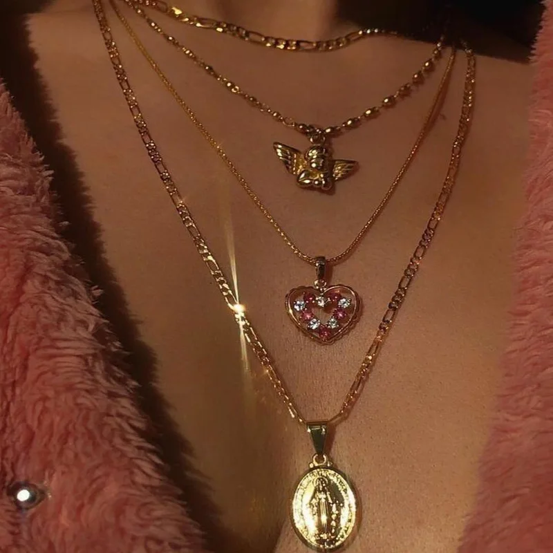 Angel Heart Virgin Mary Pendant 