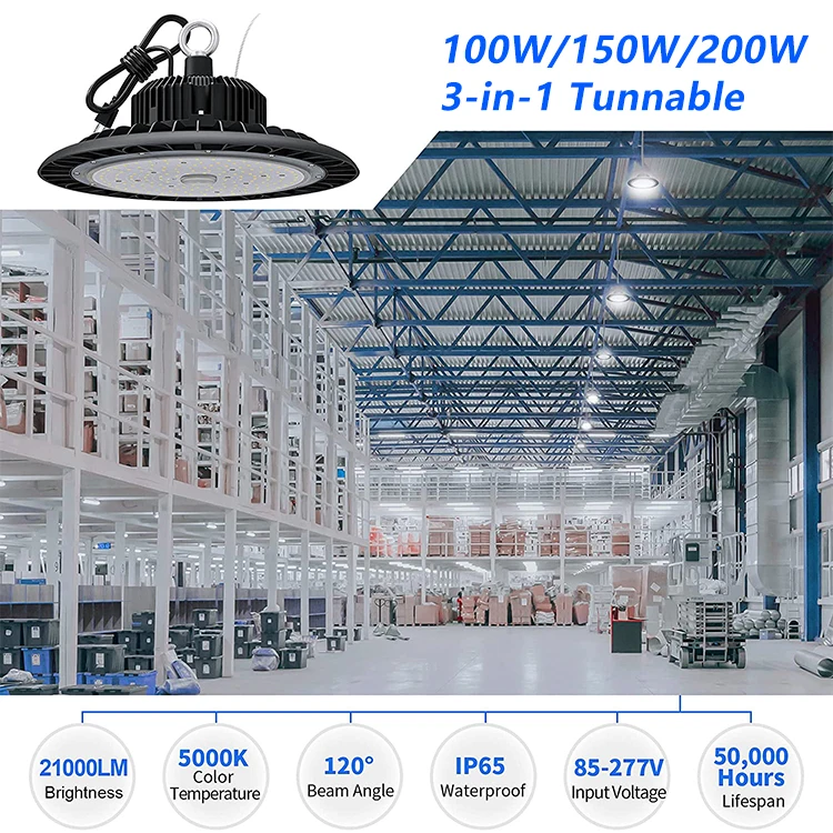 Highbay 100w 150w 200w Commercial & Industrial Dip Dimmable Hi Bay
