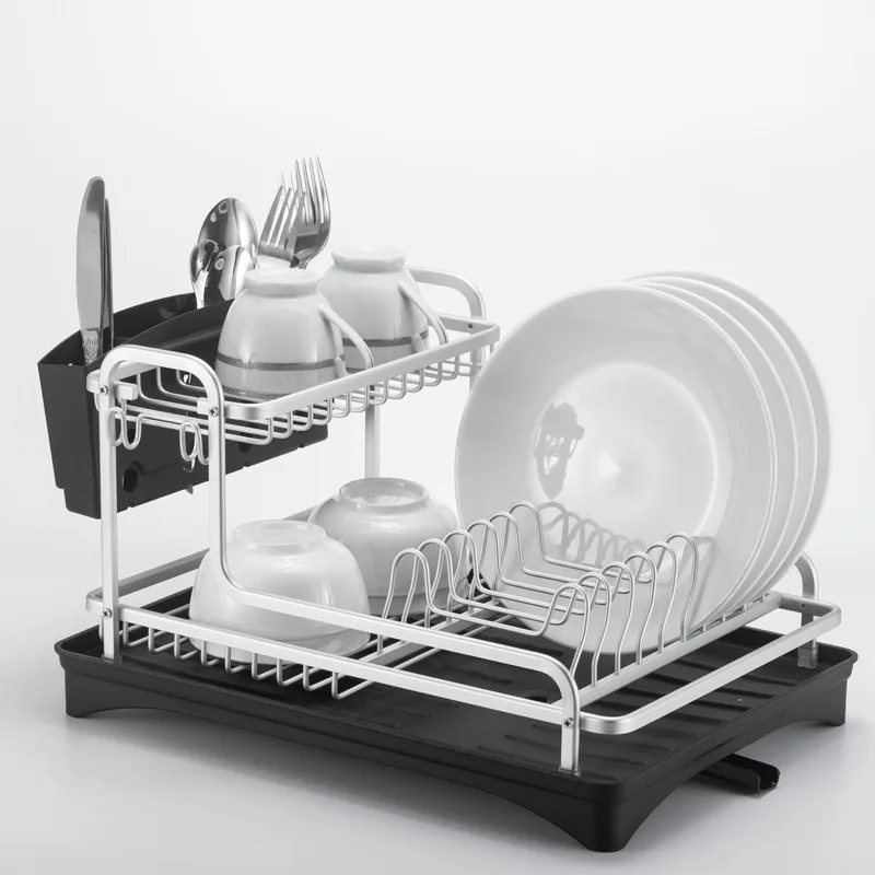 Double layer aluminum dish rack