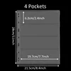 Transparent 4 pockets