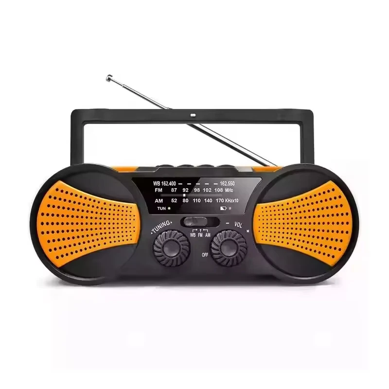 Portable Mp3 Player Built in Speaker Hand Crank Radio Led Flashlight Waterproof Weather Band Radio Mini Freeplay Solar Power