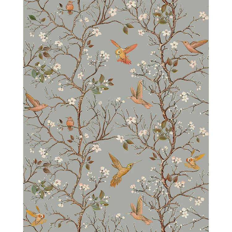 2022 Olimei Murals Flower And Bird Paper Material Wallpaper Non Pasted  Wallpaper Rolls - Buy Non Pasted Wallpaper Rolls,Wall Murals,2022 Olimei  Mural Product on 