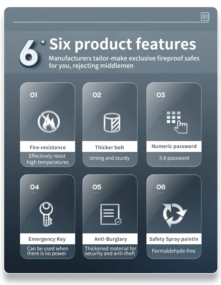 CEQSAFE Home Bank Use Mechanical Metal Security Steel Fire Proof Box Smart Safe Box factory