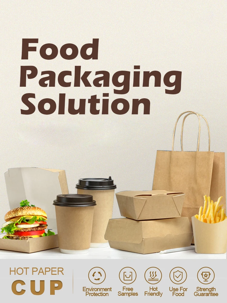 Ownfolk Custom Paper Coffee Cups Disposable Double Wall Coffee Paper