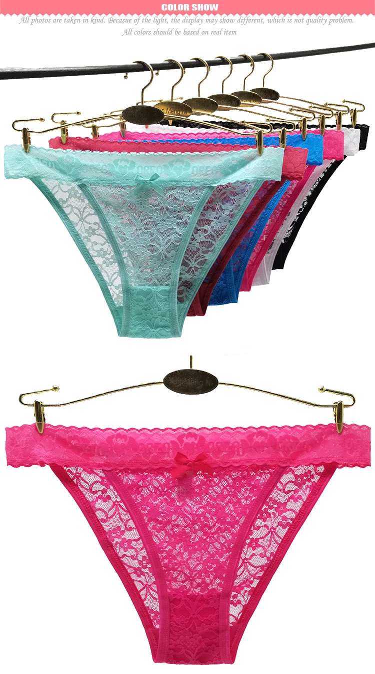 New Sexy Panties Transparent Lace Ladies Bikini Panties Sexy Women's ...