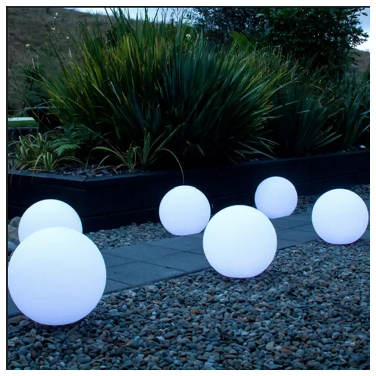 Outdoor decoration color changing led solar ball light IP65 40cm globe lawn light