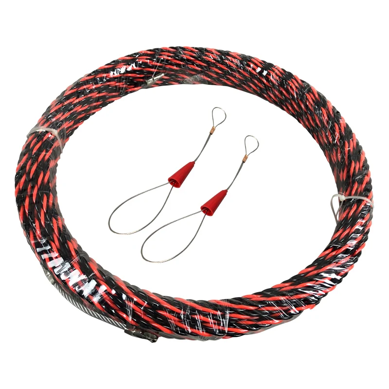 6mm*50m Polyester Flexible Electric Braid Fish Tape / 3 Core Braid