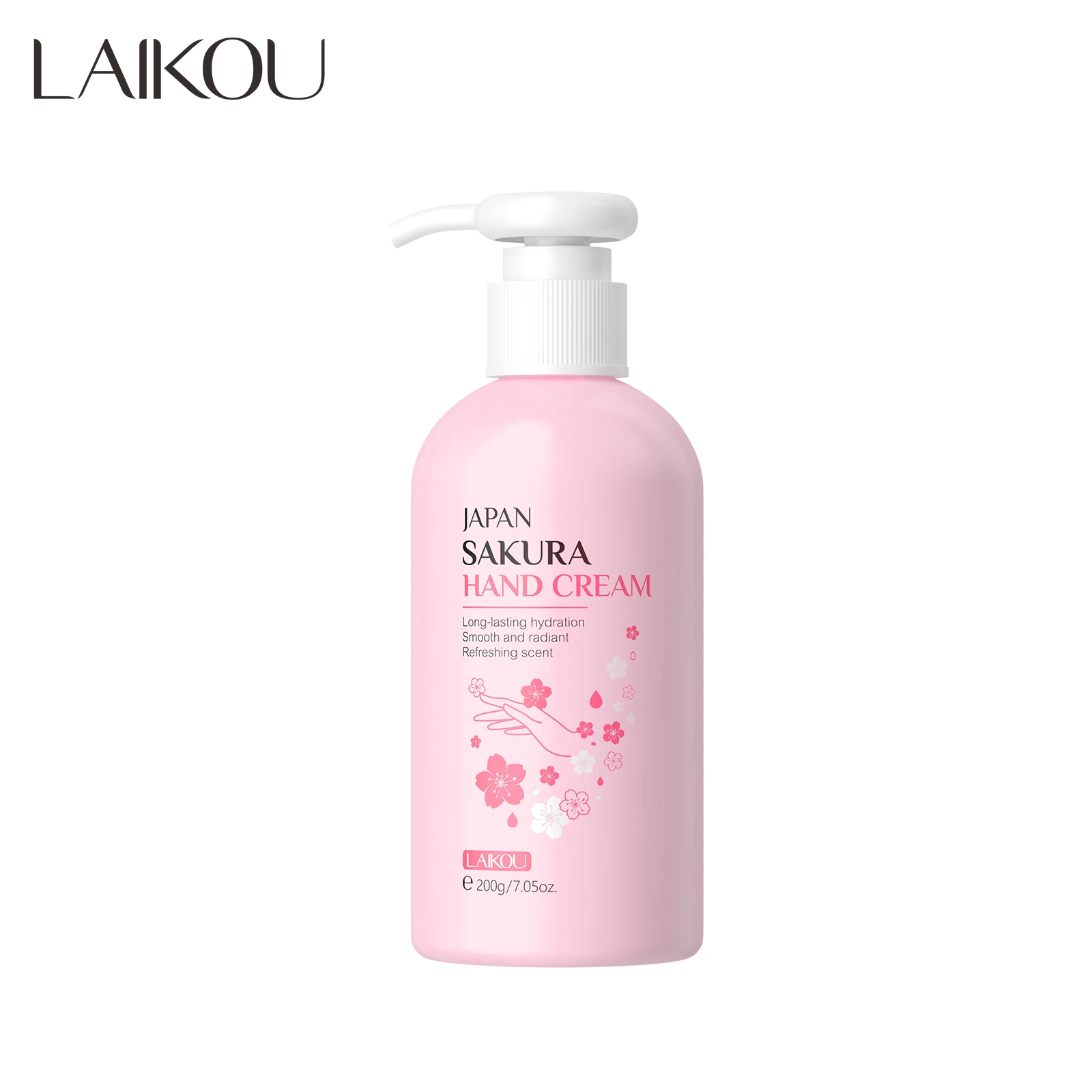 LAIKOUジャパンサクラフレグランスピンクチューブハンドクリーム200g