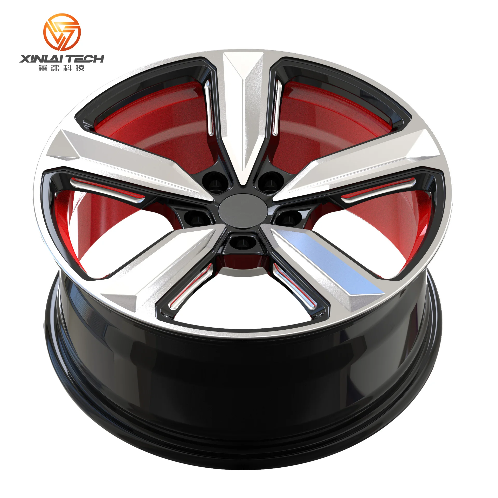 XINLAI Custom Five Spoke 15-22 Inch PCD5X112 /114.3/120/130 1-Piece Aluminum Alloy Forged Wheels for Passenger Car Wheels - Image 6