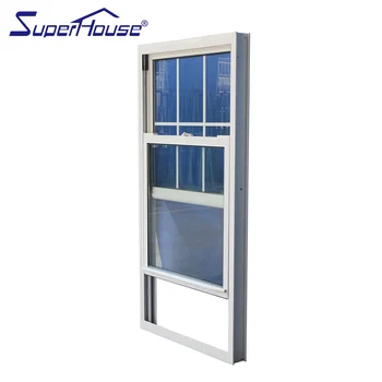 Canada style double glazed aluminum double hung windows with certificate