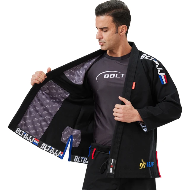 Custom Logo 450gsm Pearl Weave 100% Cotton BJJ Gi Jiu Jitsu Uniforms for Adults Black Judo Kimono