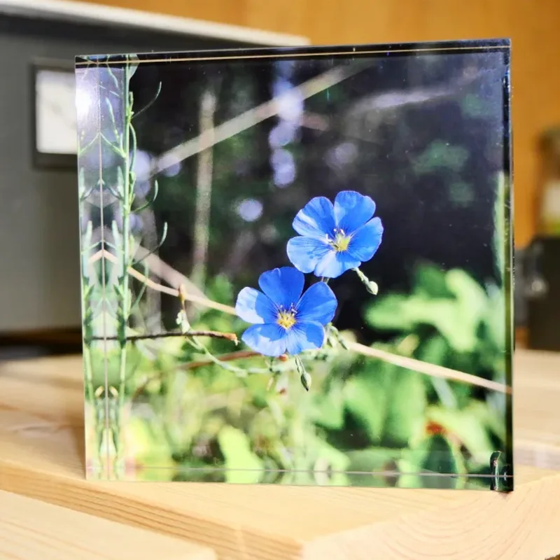 Custom UV Printed Acrylic Logo Brand Block Photo Display Cube Block