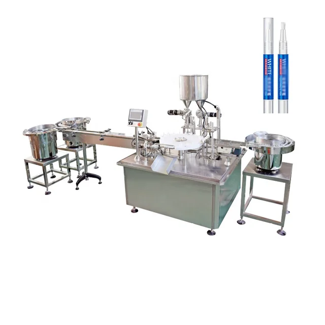 automatic toothpaste whitening gel production line Filling Capping Machine Desktop Small Bottle Cosmetic Filling Capping Machine
