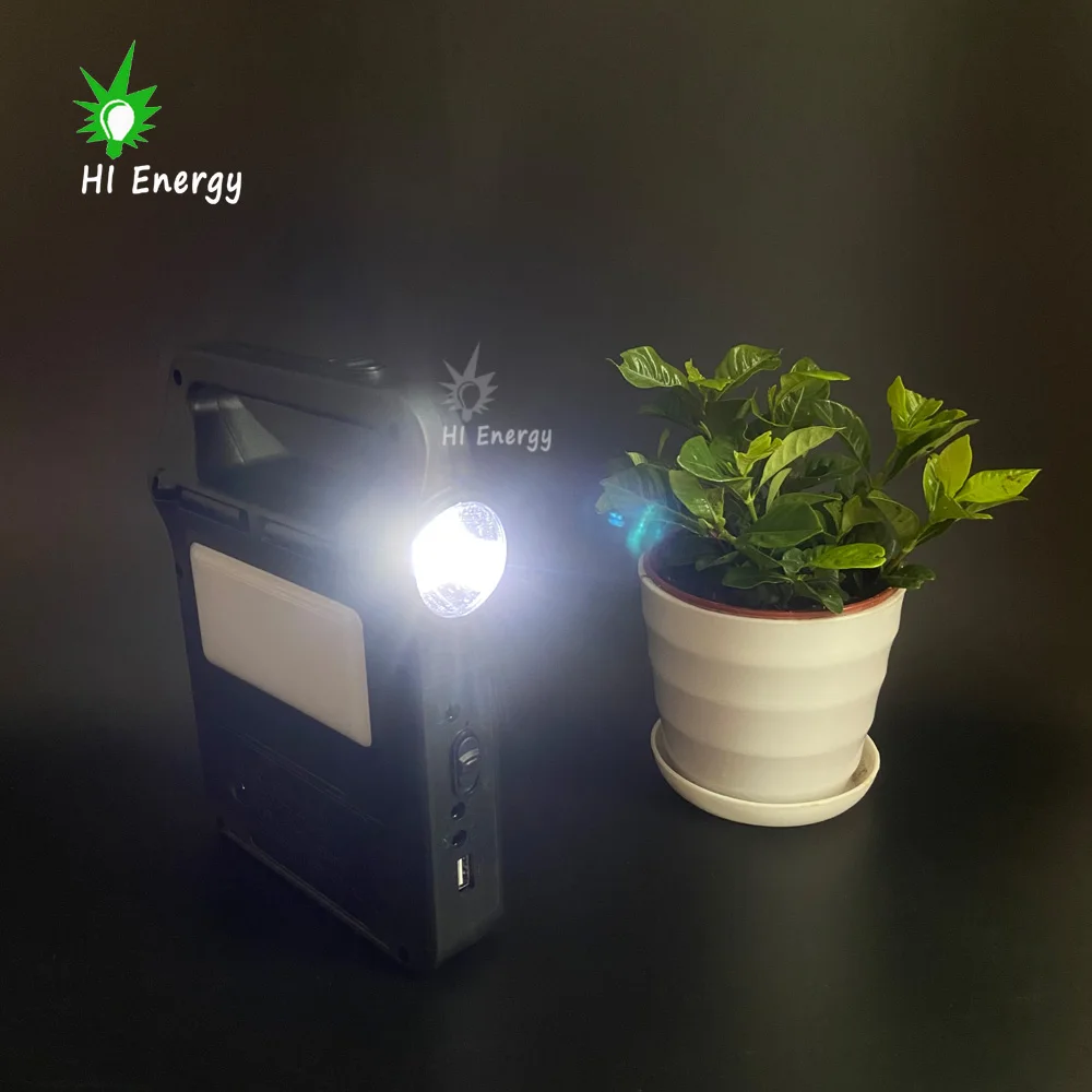HiEnergy LED Lantern Light Multi-Purpose Solar Panel Camping Lamp with USB Charger and Battery Power Camping Kit