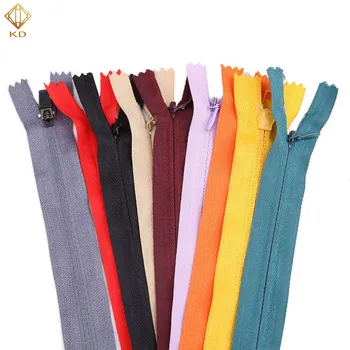 Manufacture 3# 5# Open End Colorful Colorful Invisible Nylon Zipper For Garments Pants Or Home Textile