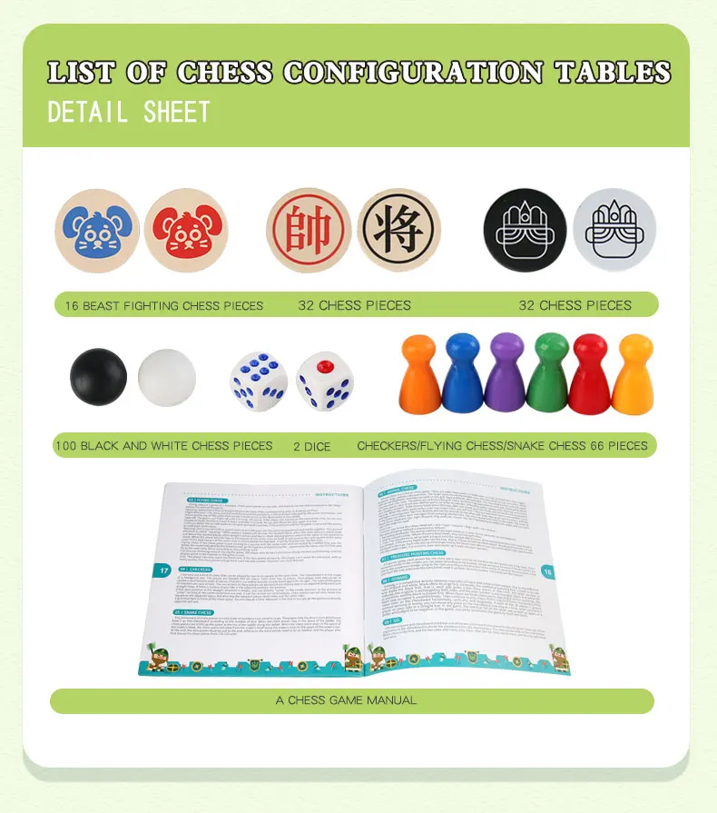 Hot Selling Other Educational Toys Early Education Toy Educational Toys From China Multi Functional Chess Logic Cognition 8 in 1