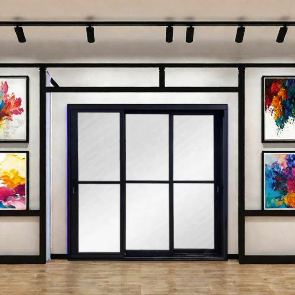 French Style Standard Steel Frame Window Popular Casement House Sliding Glass Hanging Curtain for Bathrooms Iron Windproof supplier