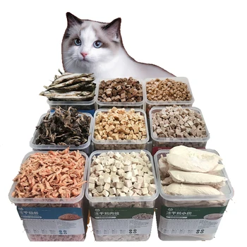 Chinese Wholesale Manufacture Freeze-Dried Quail Real Chicken Duck Fish Meat Dog Treats Cat Snack Pet Snacks