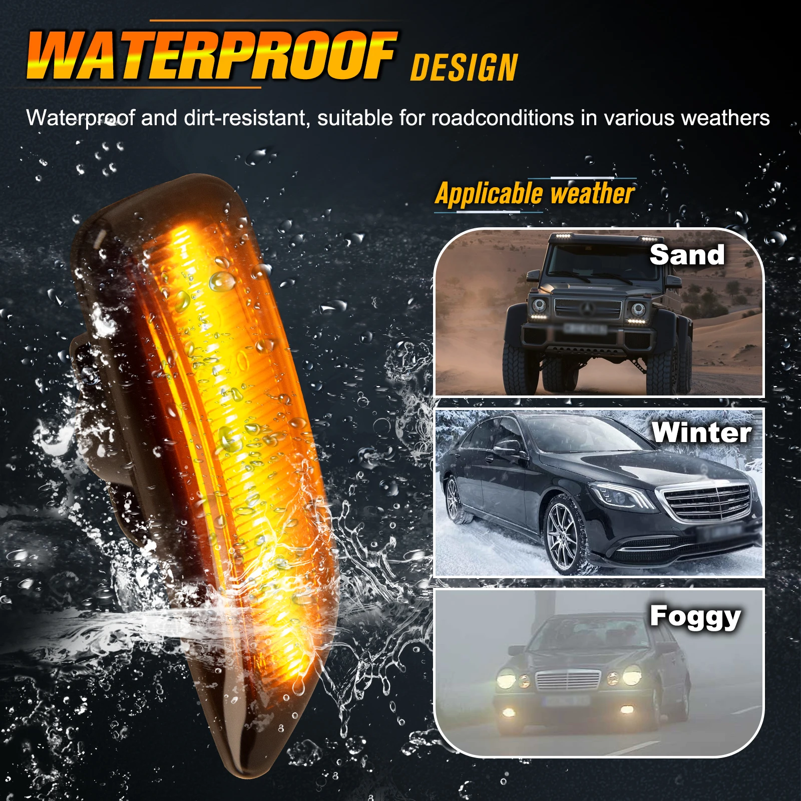 High Quality Dynamic Auto Lamp LED Side Marker Turn Signal Light for Volvo S60 S80 V70 II