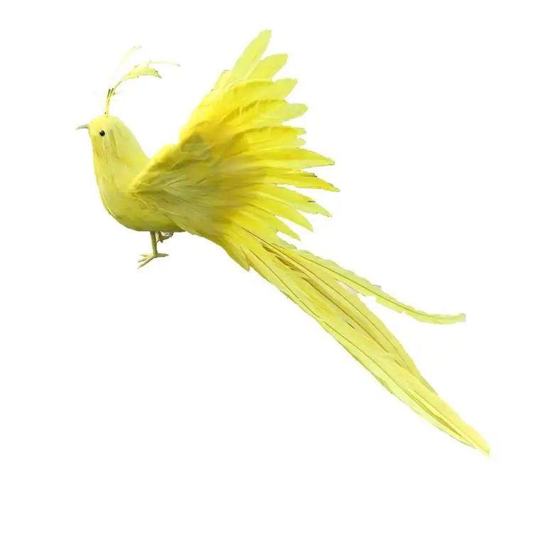 Simulation Wedding Birds Decorative With Feathers Simulation Artificial