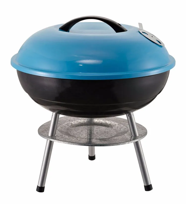 2022 New Style Out Door 14 Inch Custom Stainless Zin Porcelain Mini Round Kettle Grill Bbq