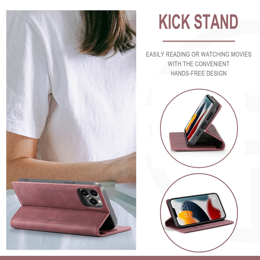 Custodia Portafoglio In Pelle PU Con Supporto Per Huawei P20 Pro - Chiusura Magnetica, Slot Per Carte, Colore Caffè - 3