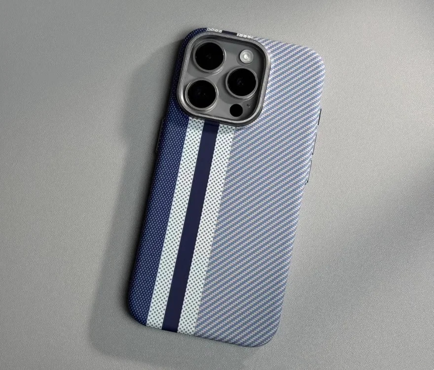 iPhone15ProMax新款现货到货手机壳磁性硬壳碳纤维颗粒防摔保护套