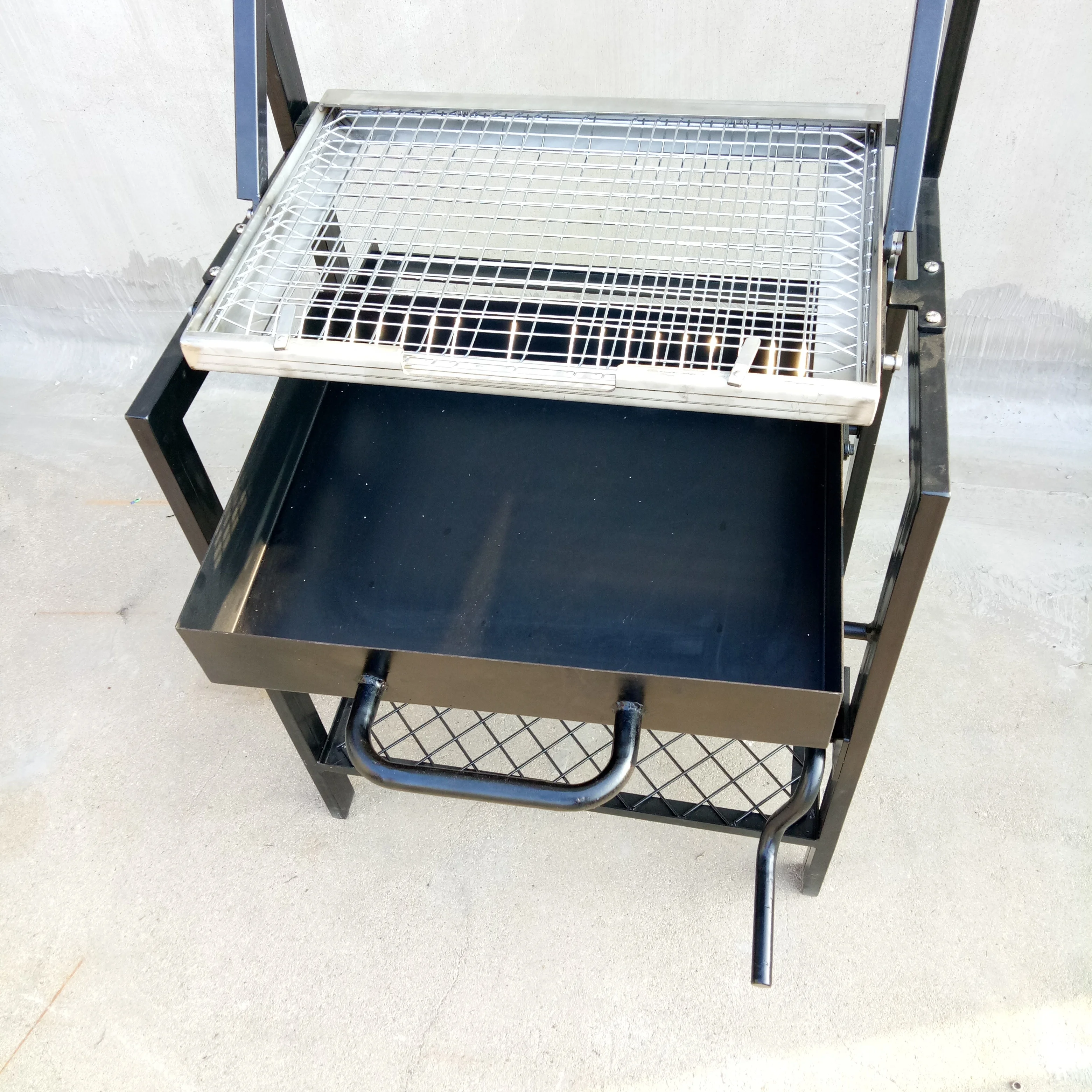 Turning Grid BBQ Grill Portable Rotatable Grill Stainless Steel Lightweight BBQ Grill for Outdoor Camping