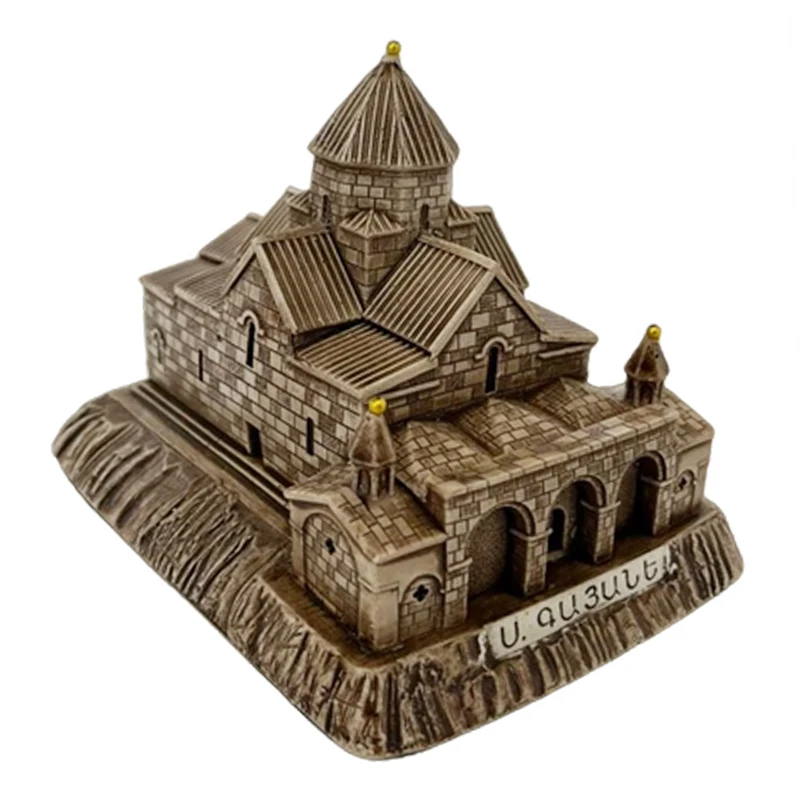 Custom Plaster Famous Architecture Buildings Model Gypsum Sculpture Resin Saint Gayane Church Replica Miniature
