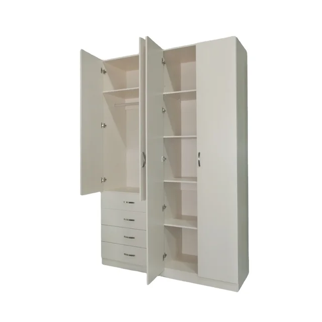 American Style Wooden Cheap Laminate Designs Modern Bedroom Set Storage Wardrobe Closet