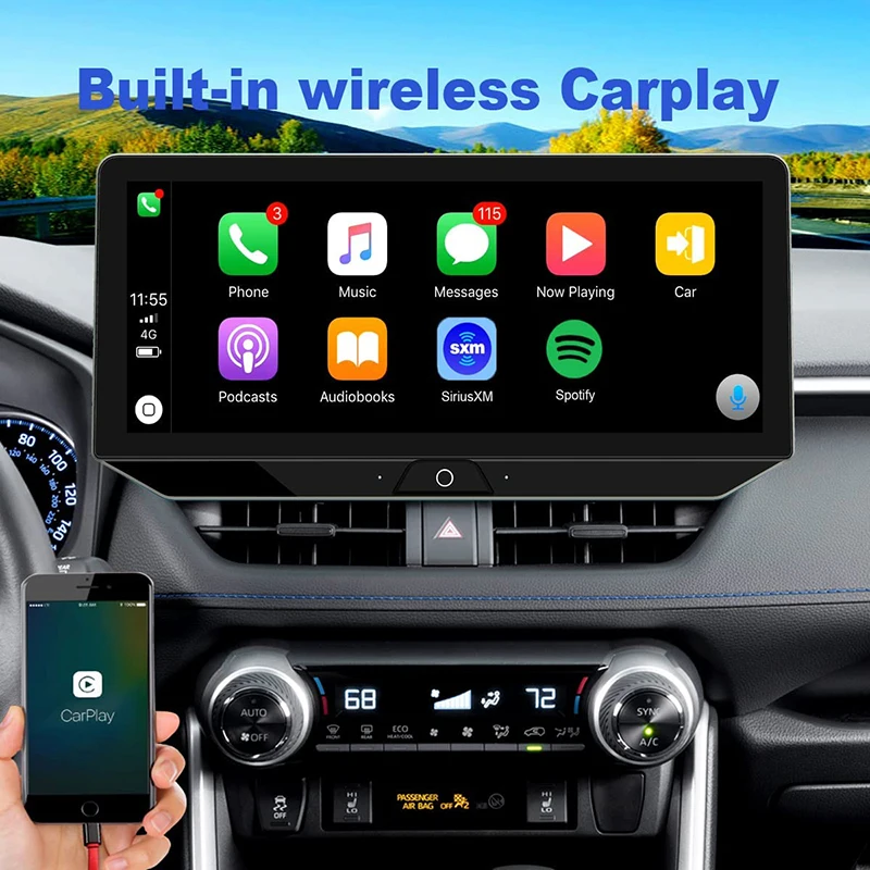 12.3 Inch Android 10 Touch Cae Stereo Radio Navigation Mmi 2G Head Unit Screen For Audi A4 B8 A5 B7 B9 2007 2008 2010 2011 2016