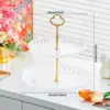 Transparent Diamond Double-Layer Fruit Plate 25-30cm