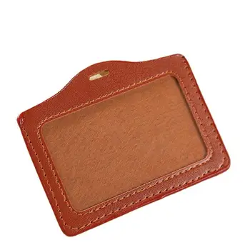 Custom Imitation Leather ID Card Sleeve Tag Student Badge Lanyard for Access Work Card Personalised Promotional Business Gifts