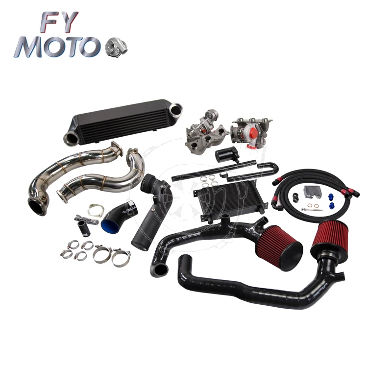 Exhaust Downpipe+intercooler+charge Pipe+inlet Hose Fit For N54 135i